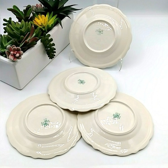 🦚 HP! 4 Syracuse China Blossom Floral Plates. Vintage USA - Picture 4 of 7